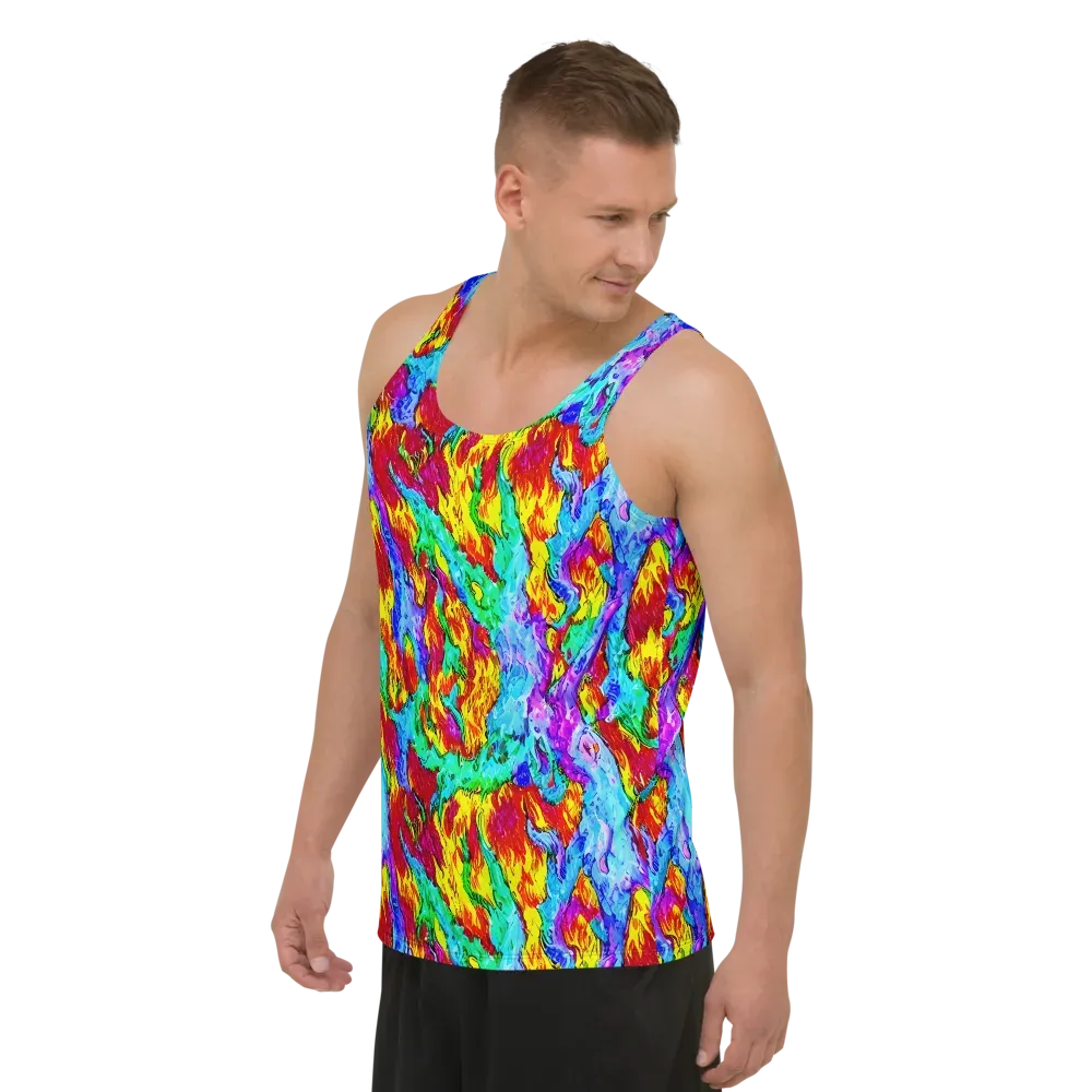 Prismatic Blaze on Men's Tank Top — Left Front