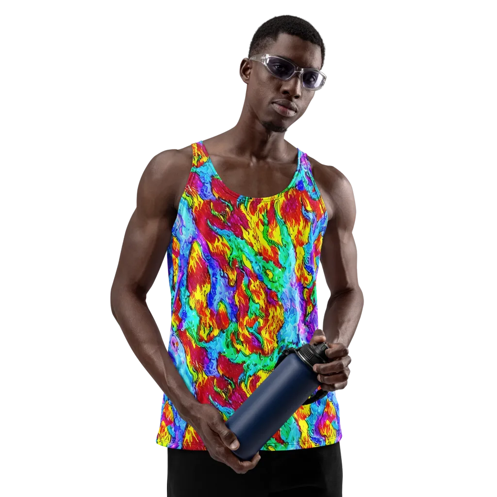 Prismatic Blaze on Men's Tank Top — Front