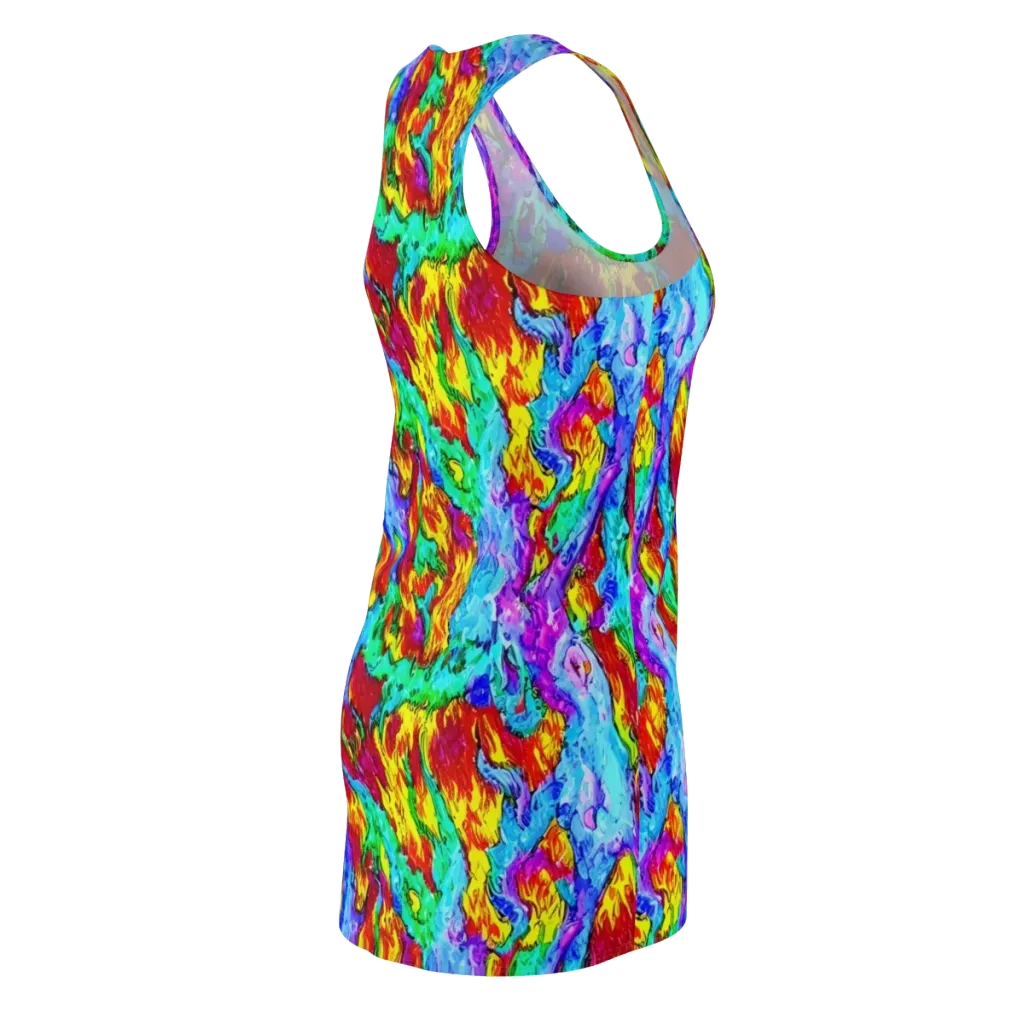 Prismatic Blaze on Racerback Dress — Back Side