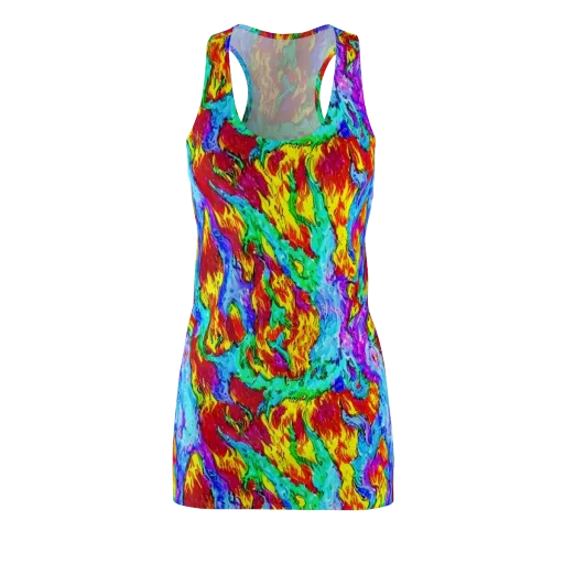 Prismatic Blaze on a Racerback Dress