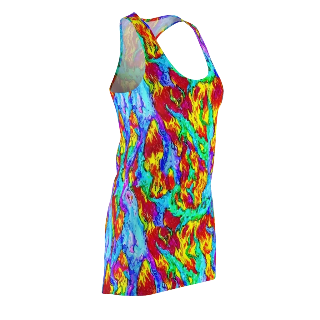 Prismatic Blaze on Racerback Dress — Front Side