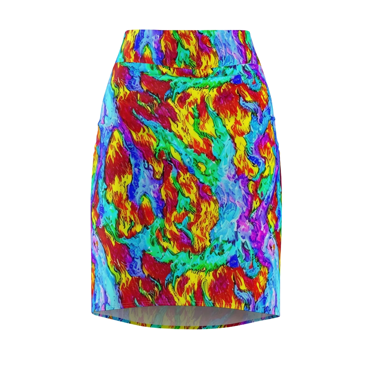 Prismatic Blaze on Pencil Skirt — Front