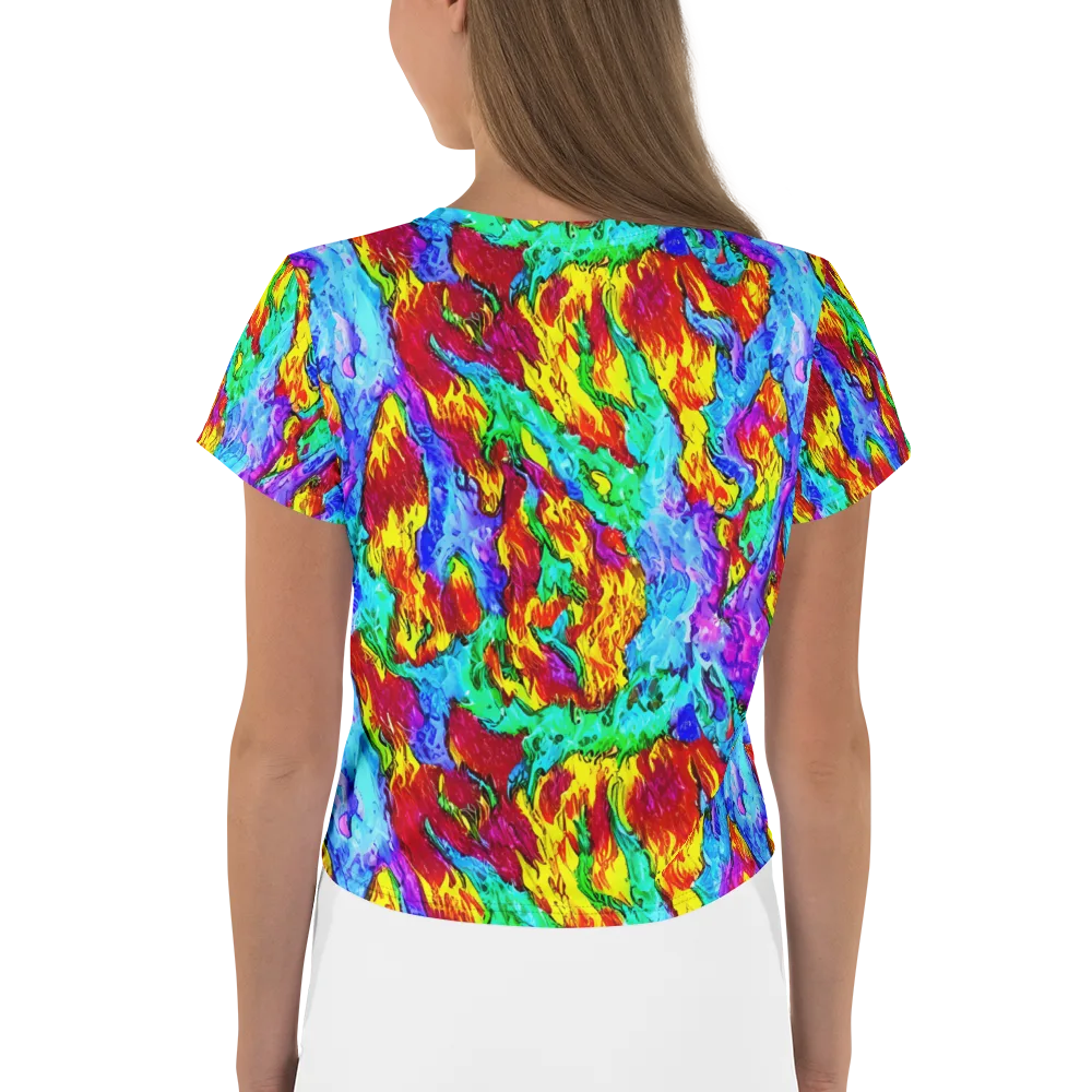 Prismatic Blaze on Crop Tee — Back