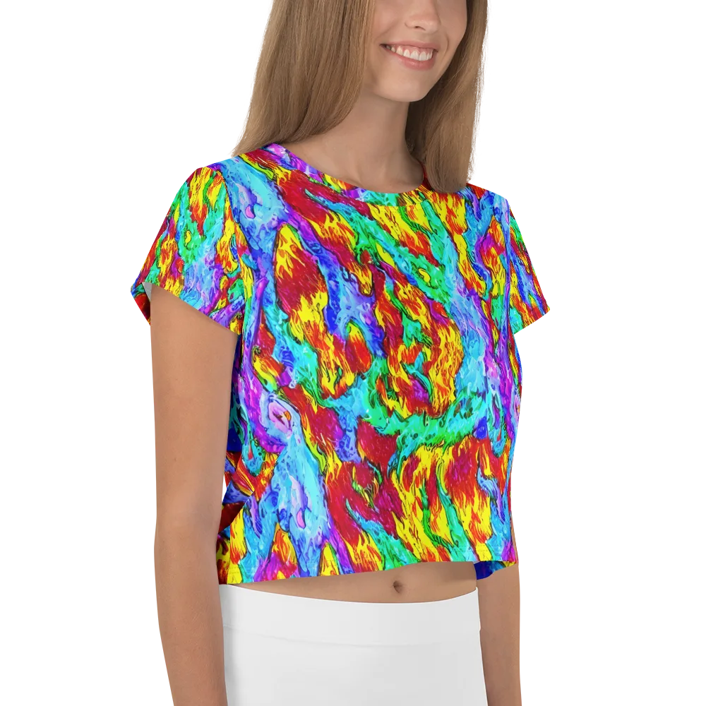 Prismatic Blaze on Crop Tee — Right