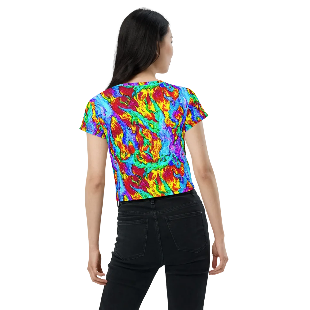Prismatic Blaze on Crop Tee — Back