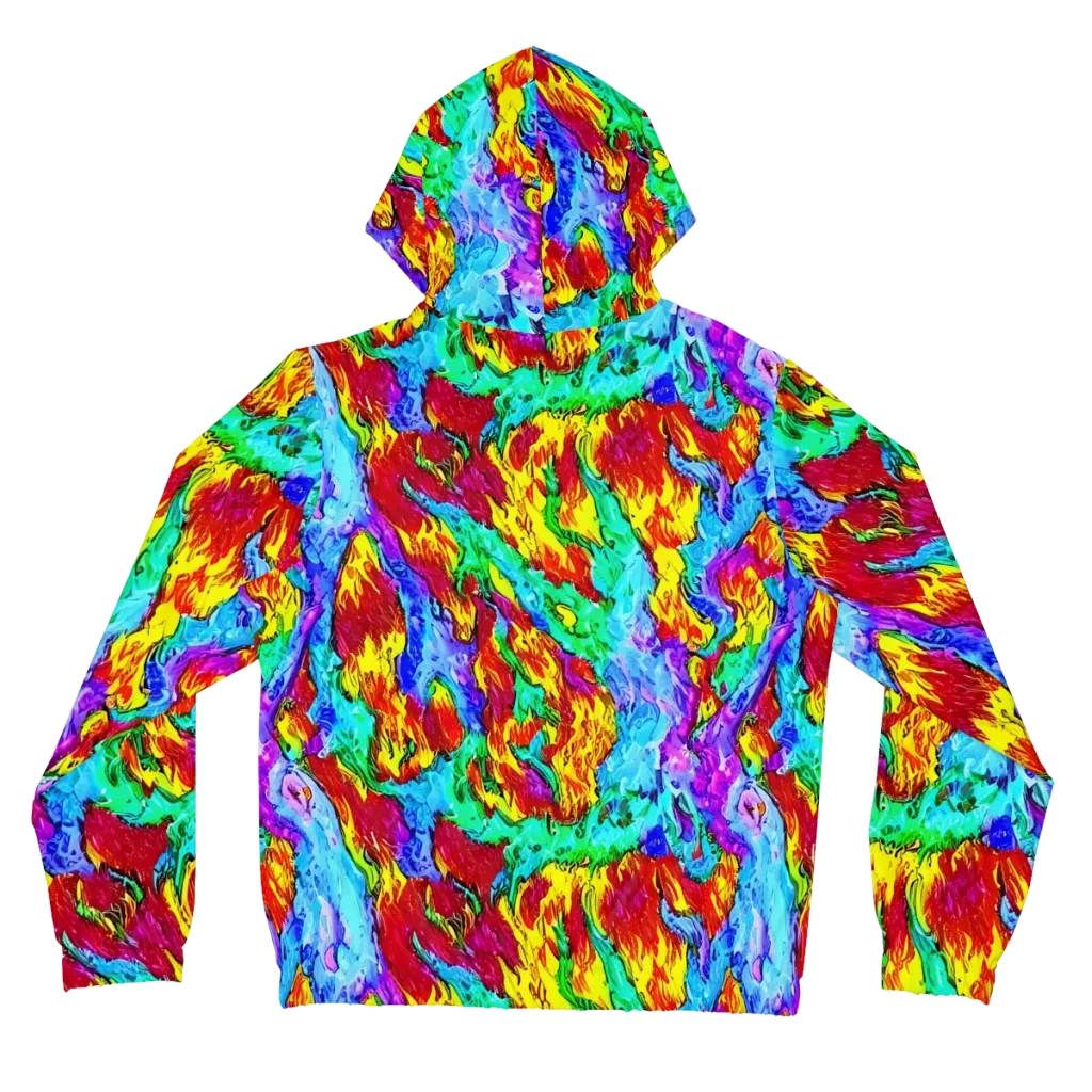 Prismatic Blaze on Women's Full-Zip Hoodie — Back