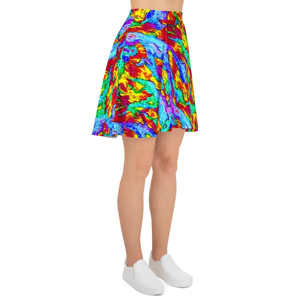 Prismatic Blaze on Skater Skirt — Right