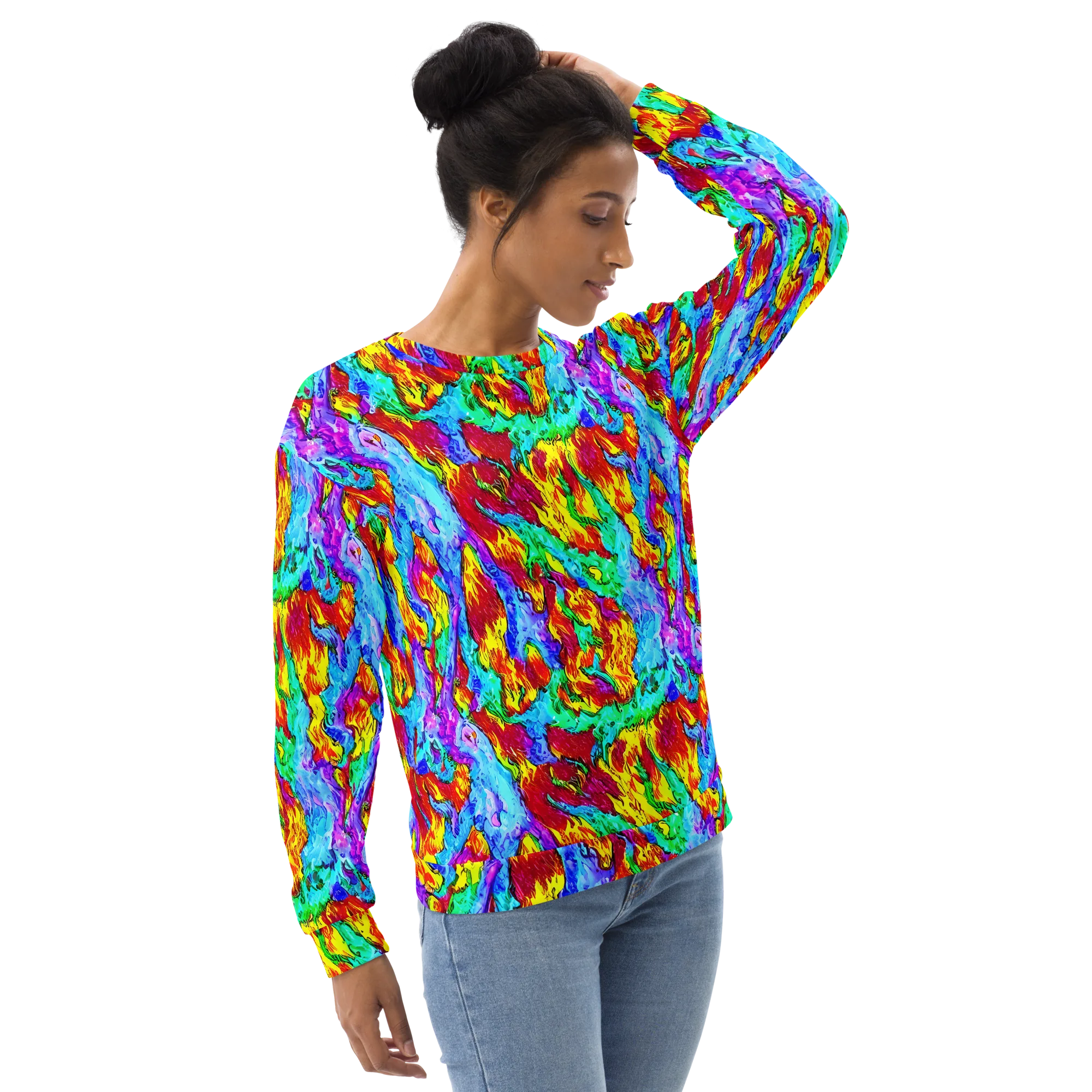 Prismatic Blaze on Sweatshirt — Right Front
