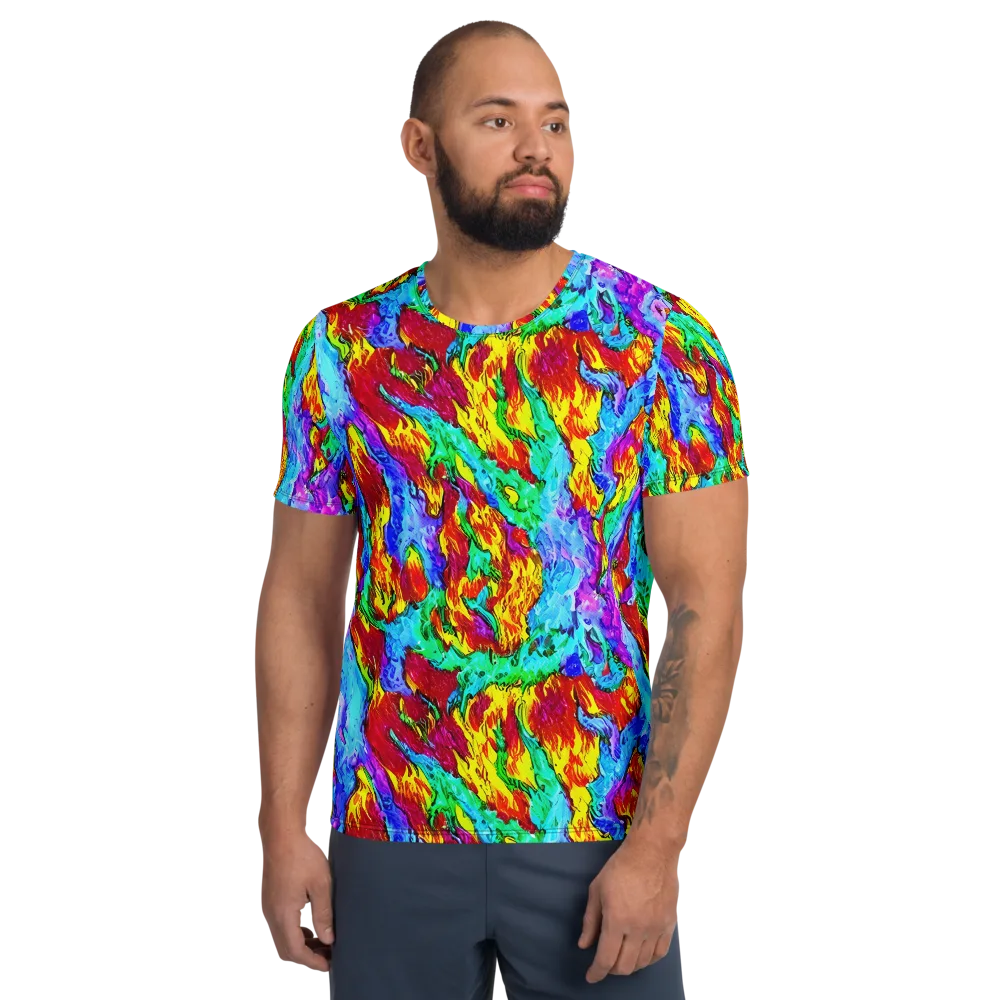 Prismatic Blaze on Men's Athletic T-Shirt — Front
