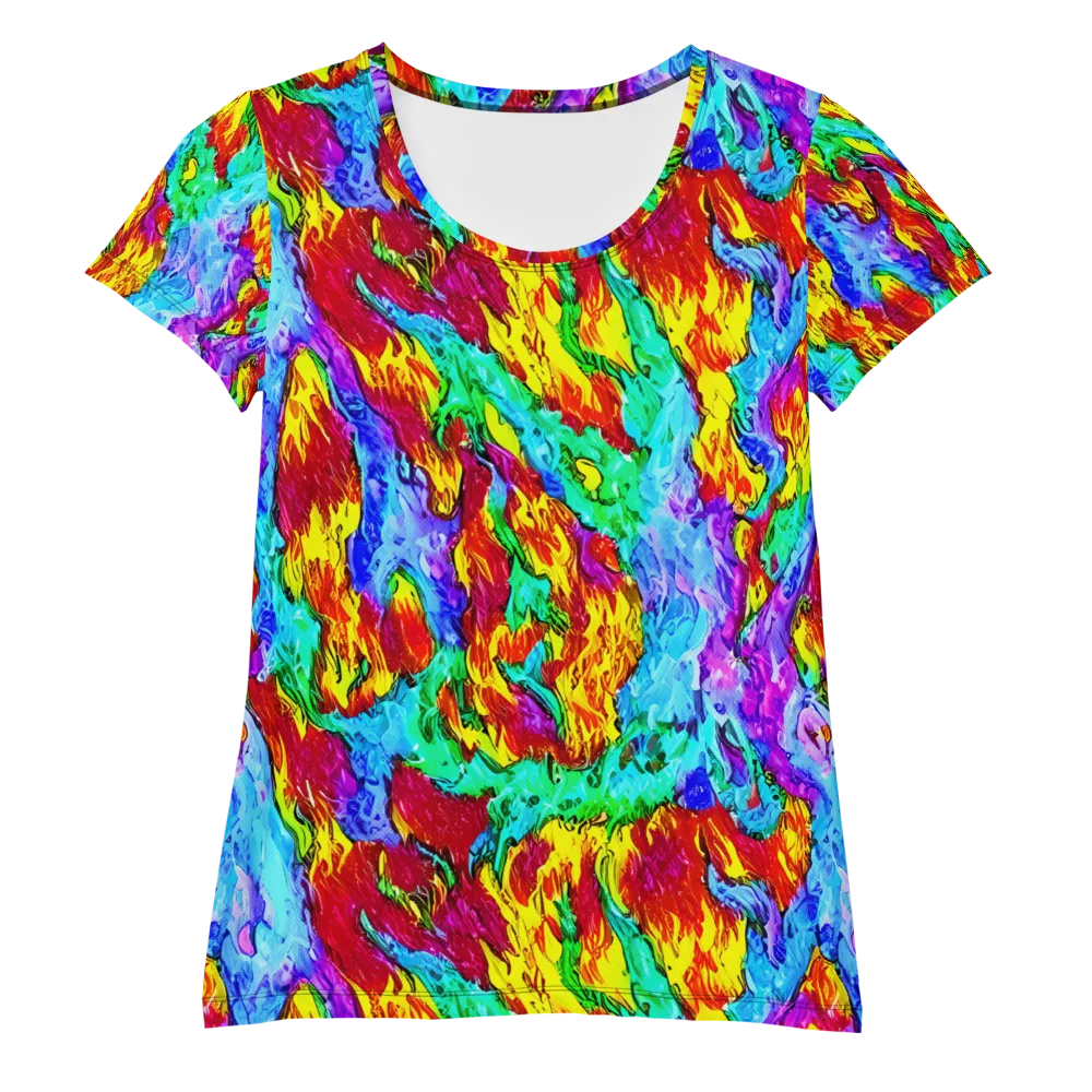 Prismatic Blaze on Women's Athletic T-Shirt — Front