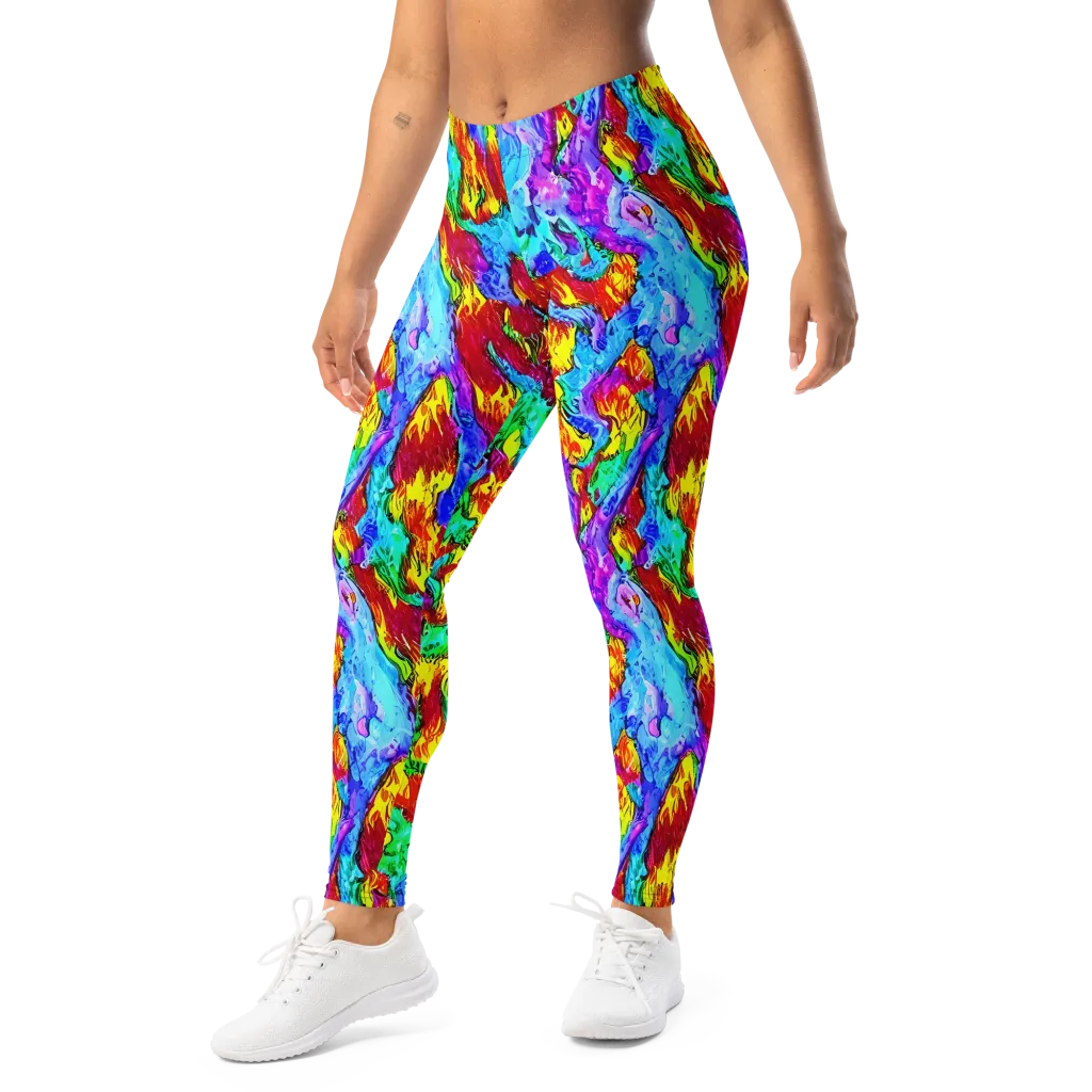 Prismatic Blaze on Leggings — Left Front