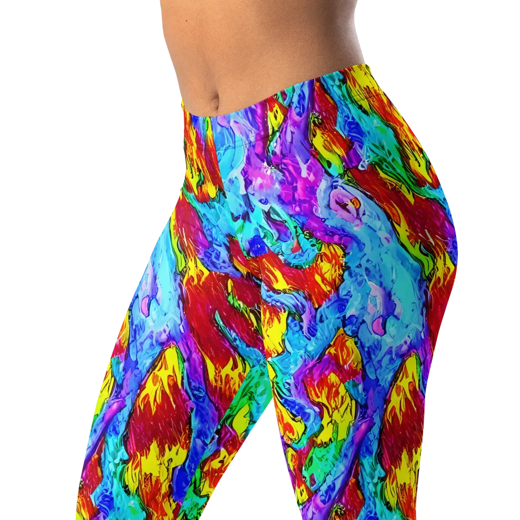 Prismatic Blaze on Leggings — Left Front