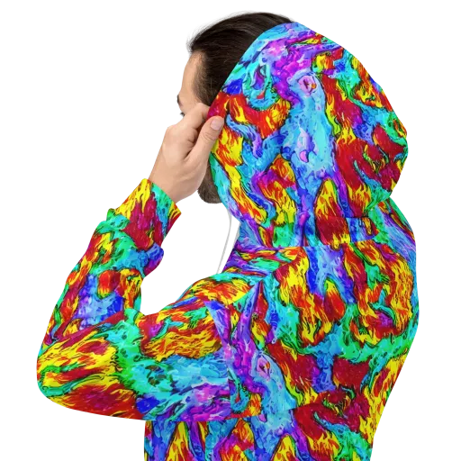 Prismatic Blaze on a Hoodie