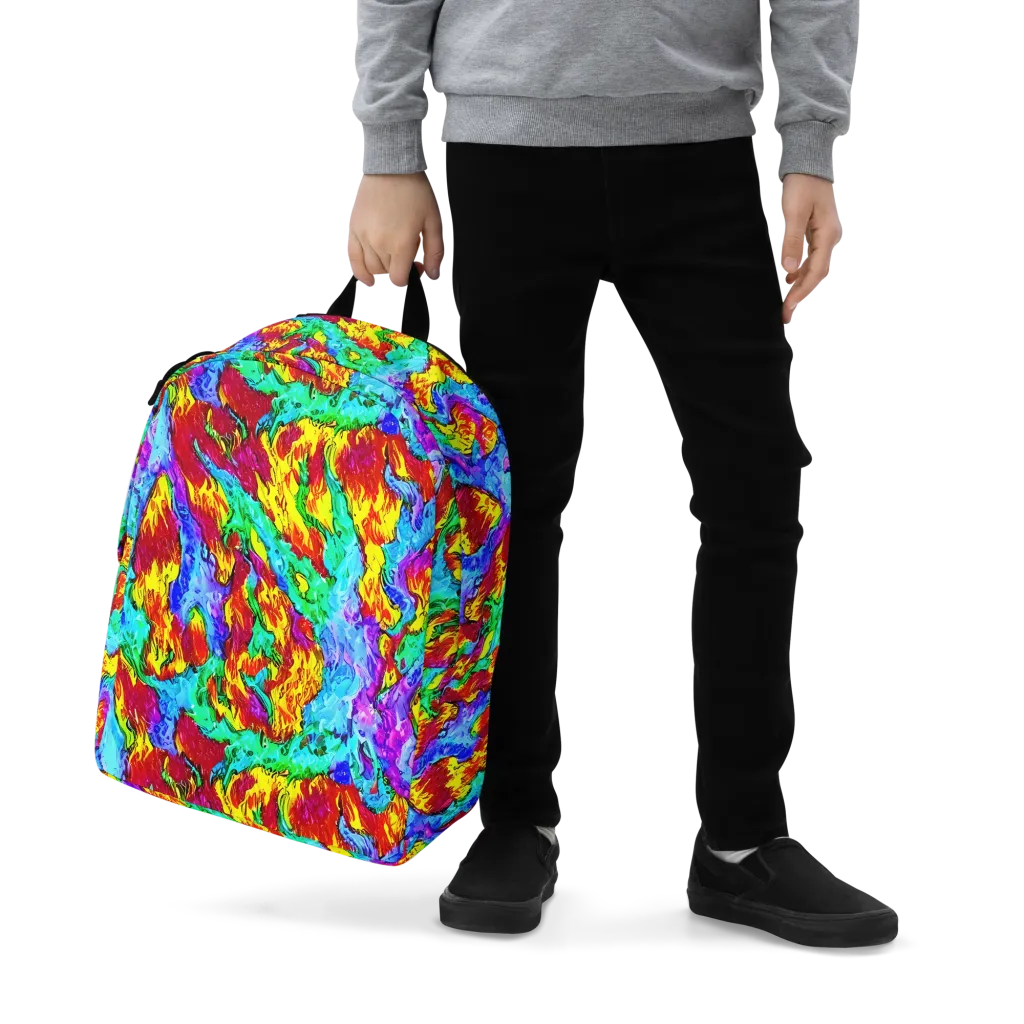 Prismatic Blaze on Minimalist Backpack — Zoomed-in