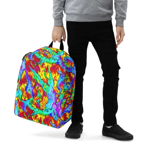 Prismatic Blaze on a Minimalist Backpack