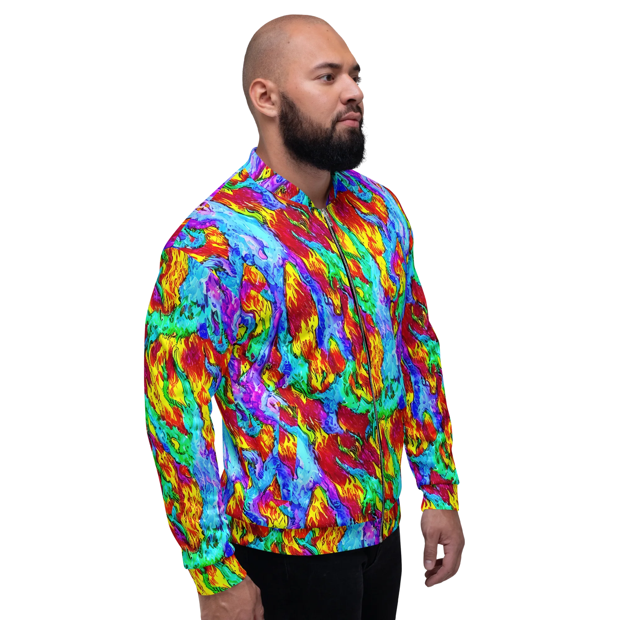 Prismatic Blaze on Bomber Jacket — Right