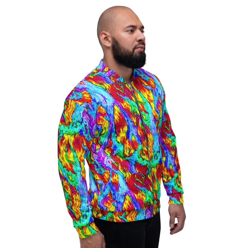 Prismatic Blaze on Bomber Jacket — Right