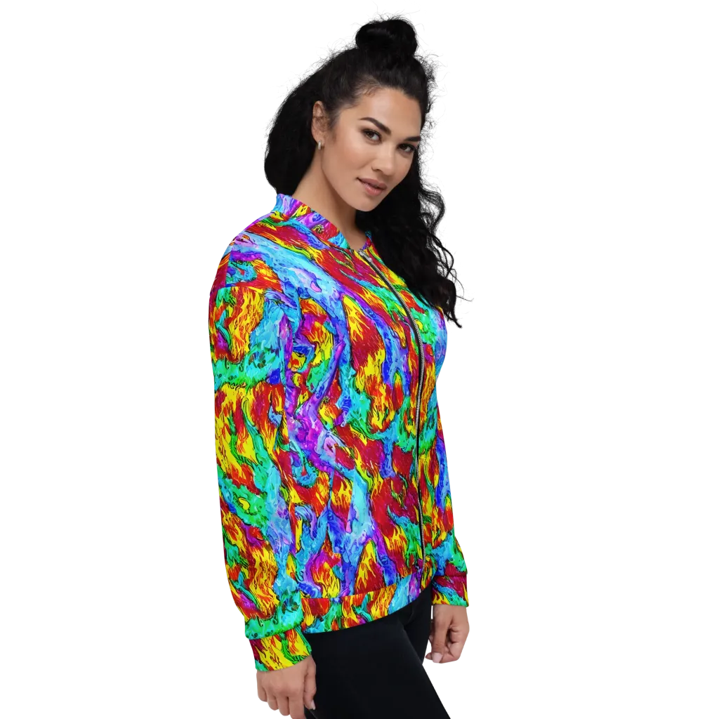 Prismatic Blaze on Bomber Jacket — Right