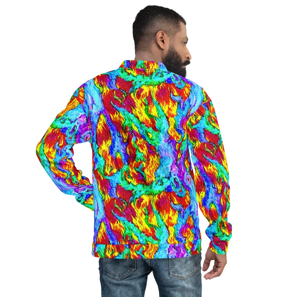 Prismatic Blaze on Bomber Jacket — Back