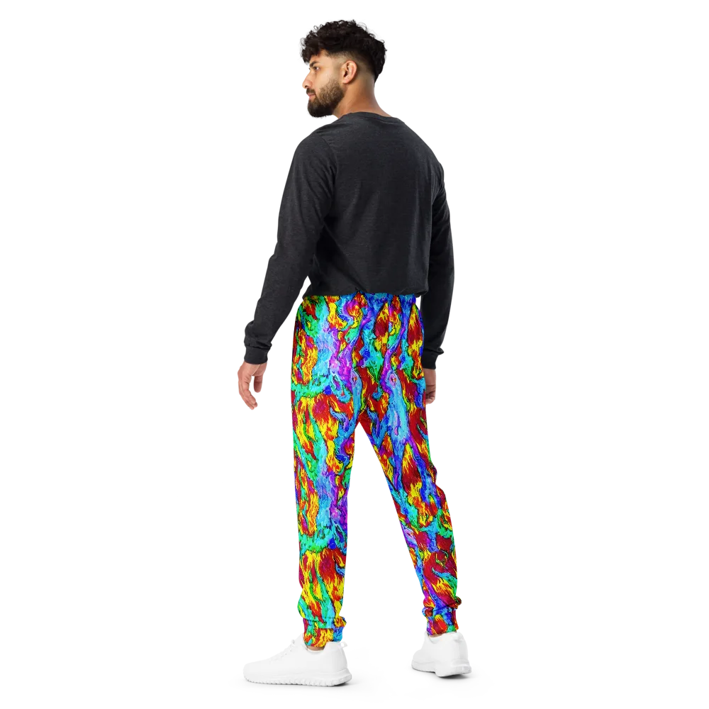 Prismatic Blaze on Men's Joggers — Back