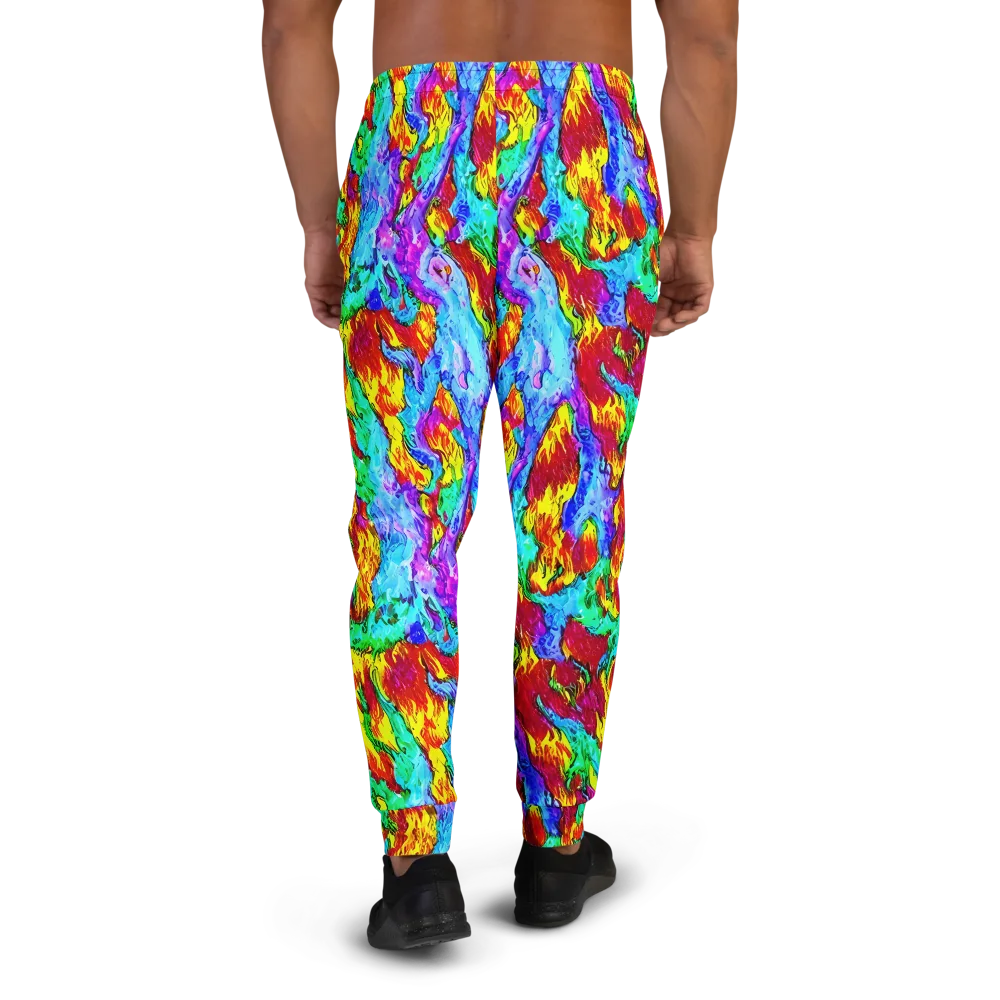 Prismatic Blaze on Men's Joggers — Back