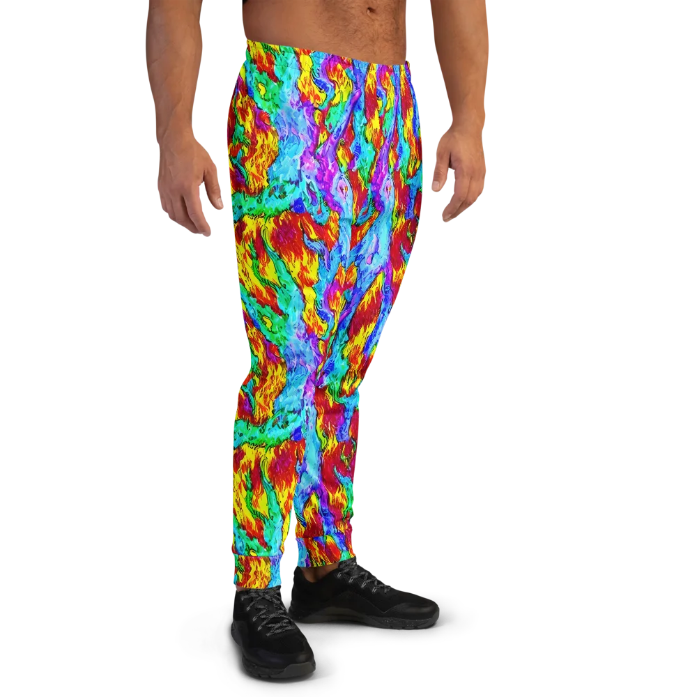 Prismatic Blaze on Men's Joggers — Right