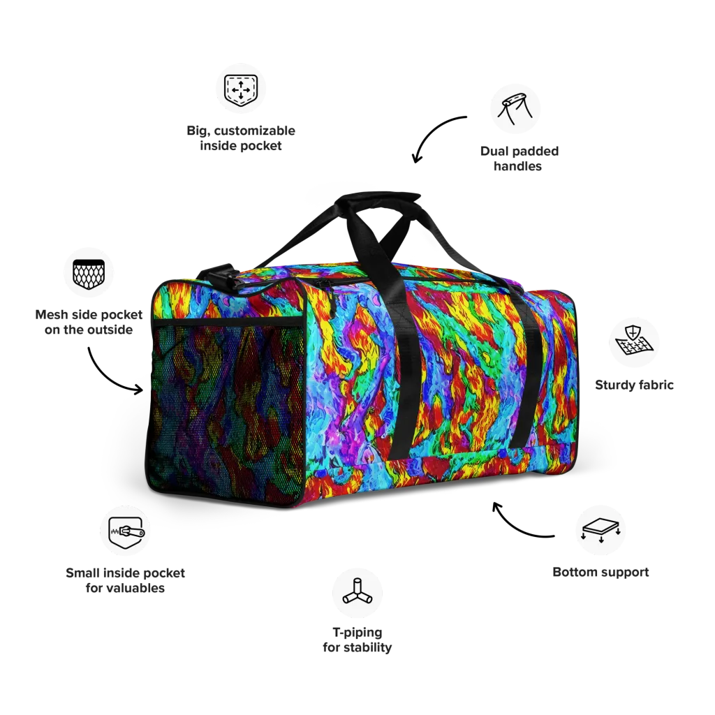 Prismatic Blaze on Duffle Bag — Right Front