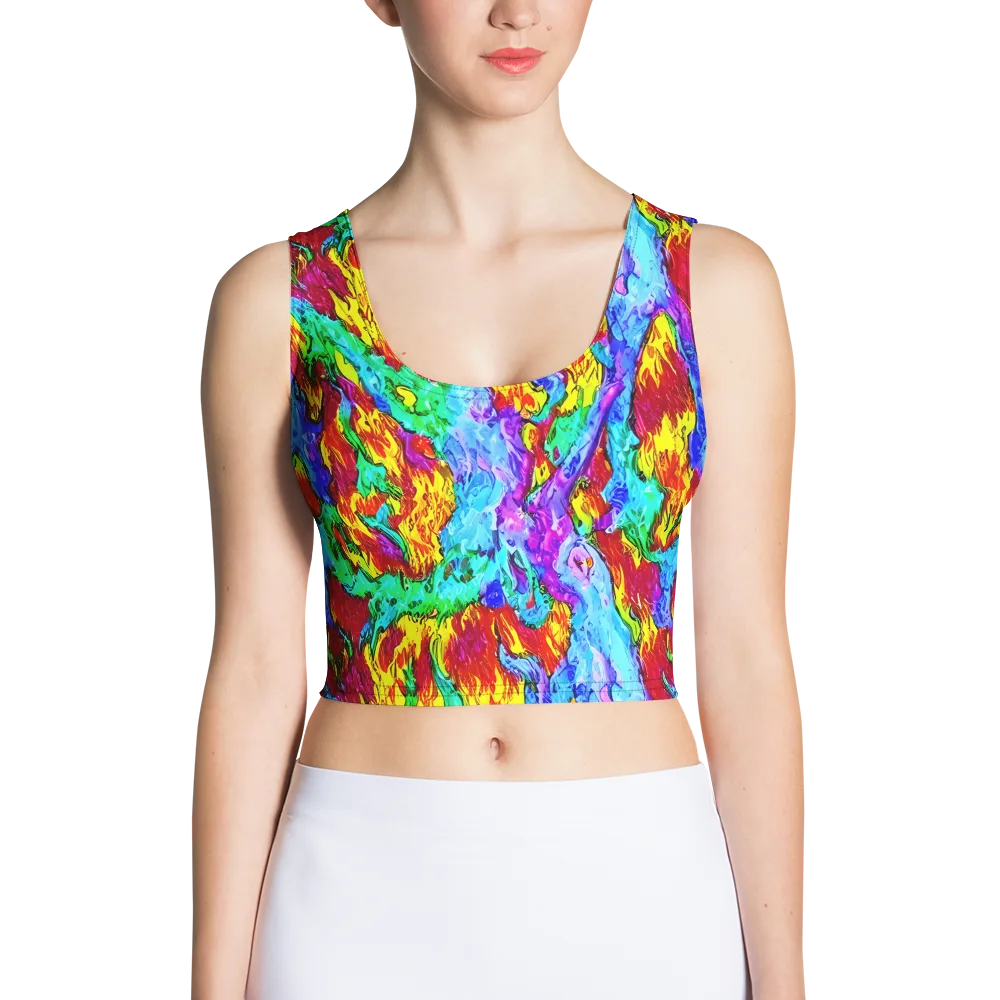 Prismatic Blaze on Crop Top — Front