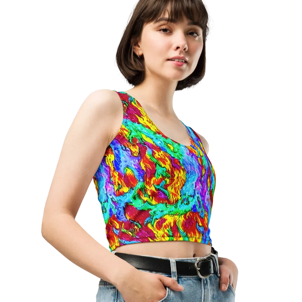 Prismatic Blaze on Crop Top — Right Front