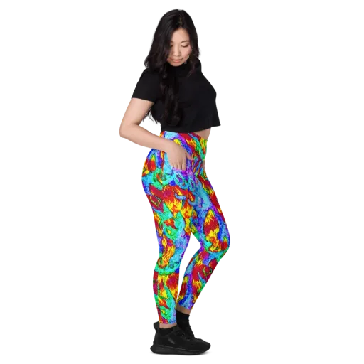 Prismatic Blaze on a Leggings with Pockets