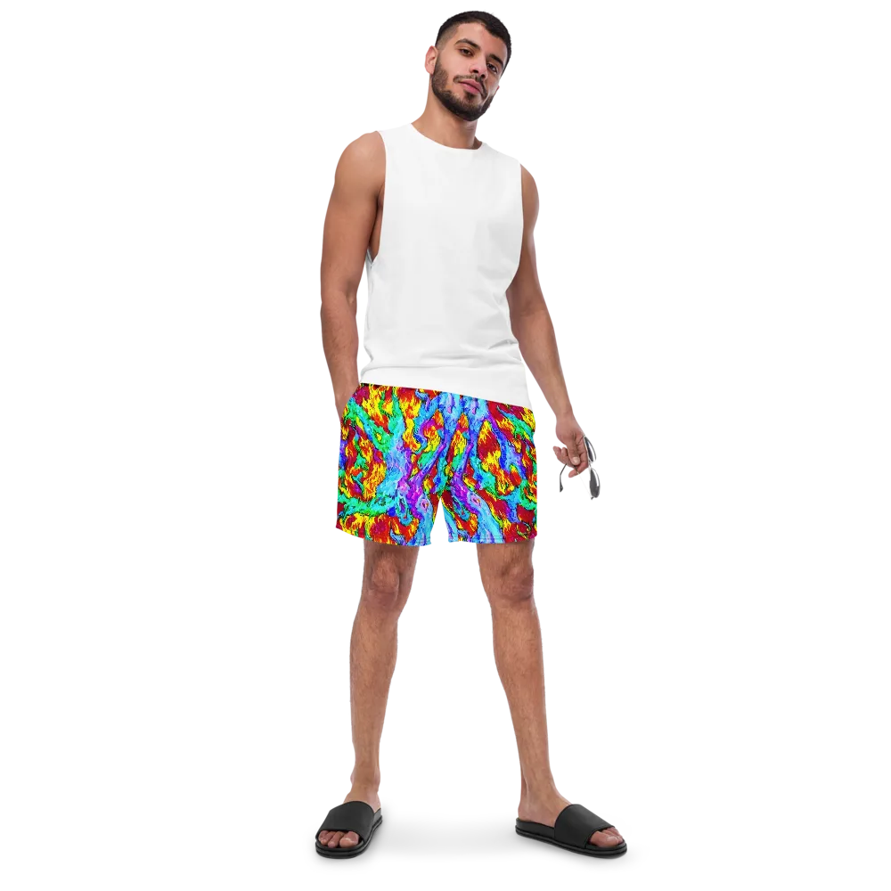 Prismatic Blaze on Swim Trunks — Front