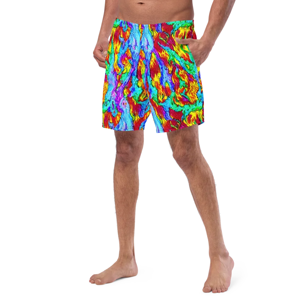 Prismatic Blaze on Swim Trunks — Left Front