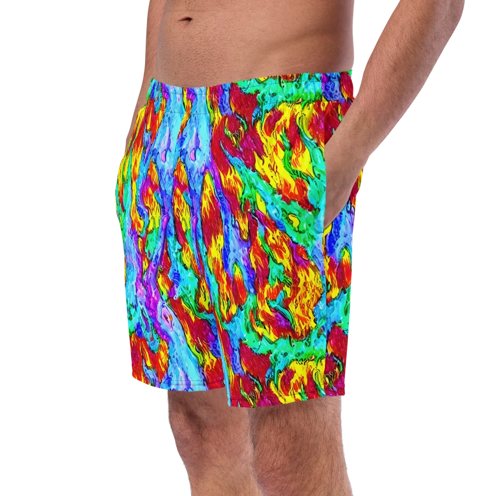 Prismatic Blaze on Swim Trunks — Left Front