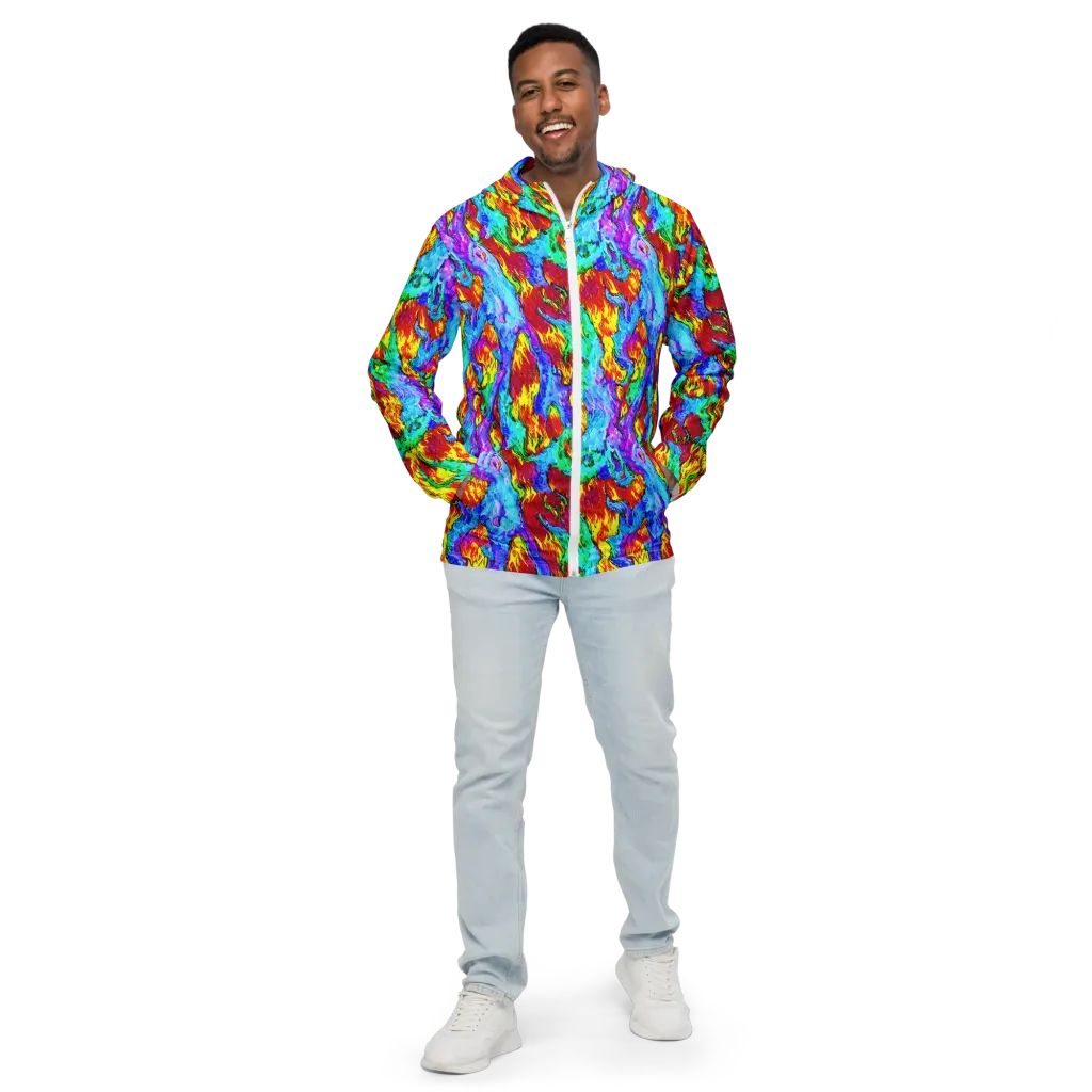 Prismatic Blaze on Men's Windbreaker — Front