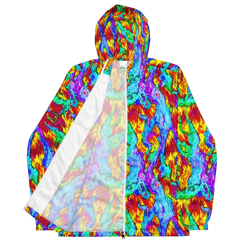 Prismatic Blaze on Men's Windbreaker — Front