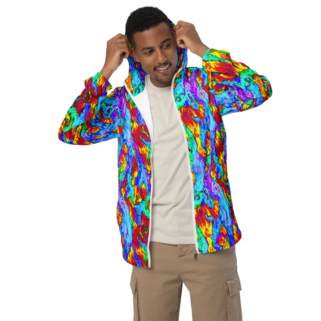 Prismatic Blaze on Men's Windbreaker — Front