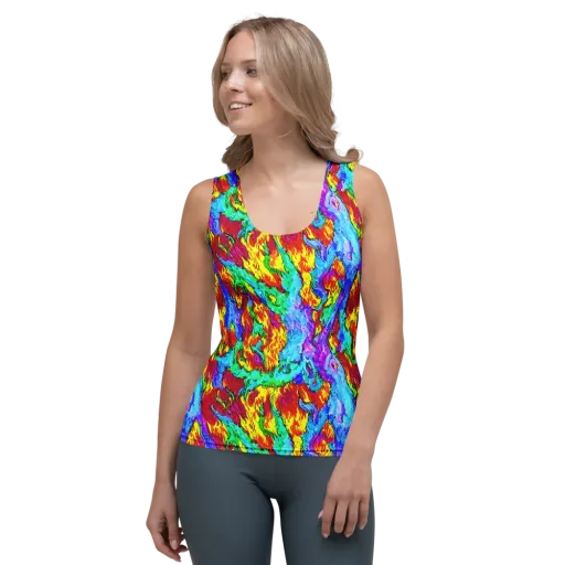 Prismatic Blaze on a Women's Tank Top