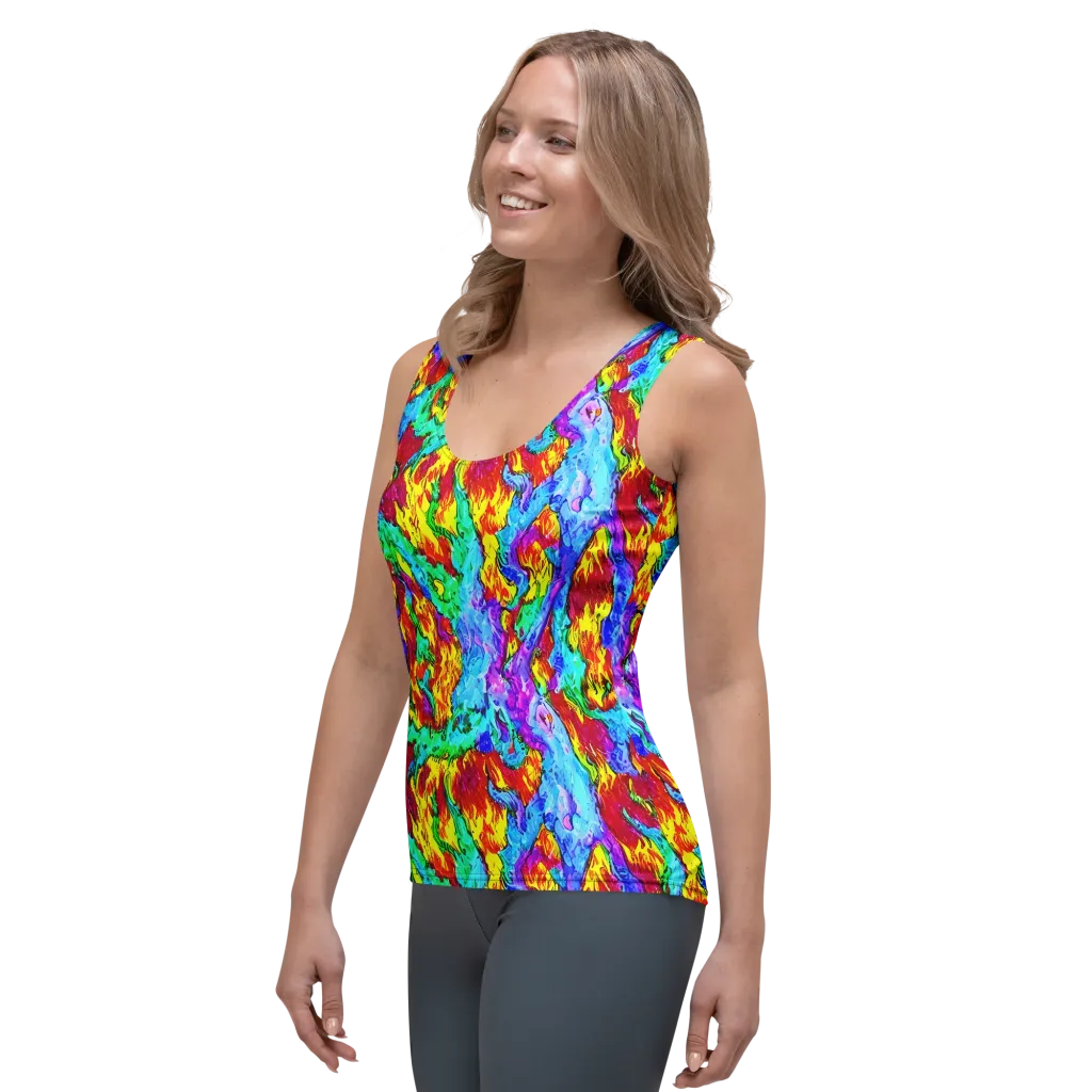 Prismatic Blaze on Women's Tank Top — Left Front
