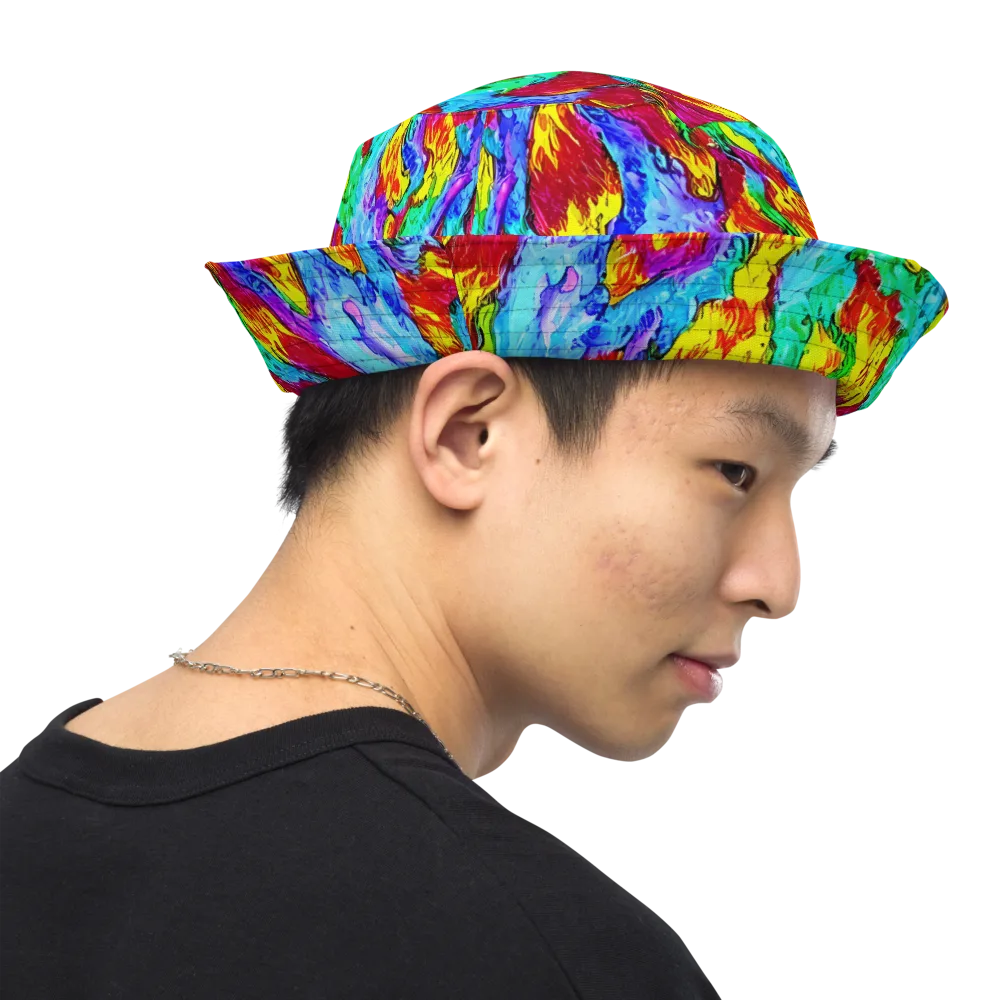 Prismatic Blaze on Reversible Bucket Hat — Right Outside