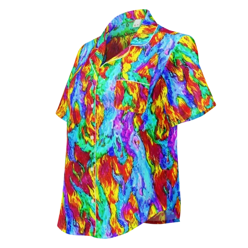 Prismatic Blaze on a Women's Short Sleeve Pajama Top