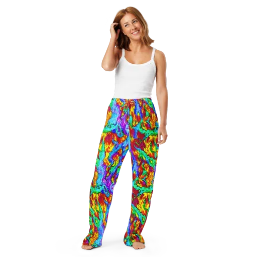Prismatic Blaze on a Women's Pajama Pants