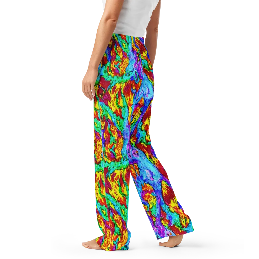 Prismatic Blaze on Women's Pajama Pants — Left