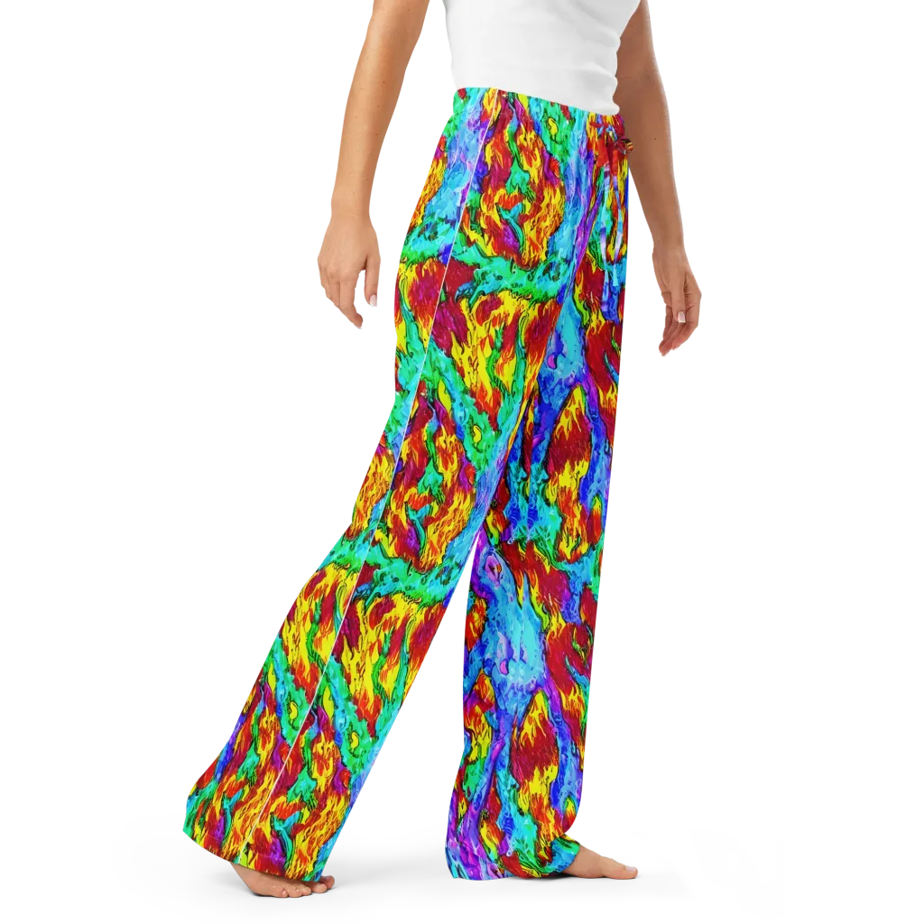 Prismatic Blaze on Women's Pajama Pants — Right Front