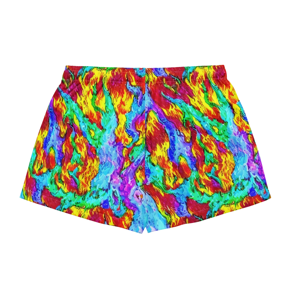 Prismatic Blaze on Women's Pajama Shorts — Back