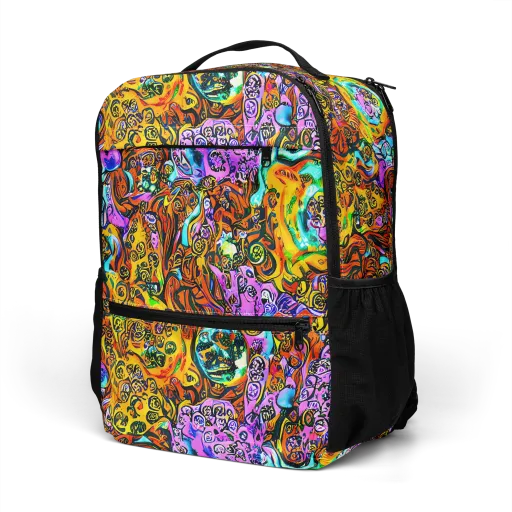 Orange Afterglow on a Utility Backpack
