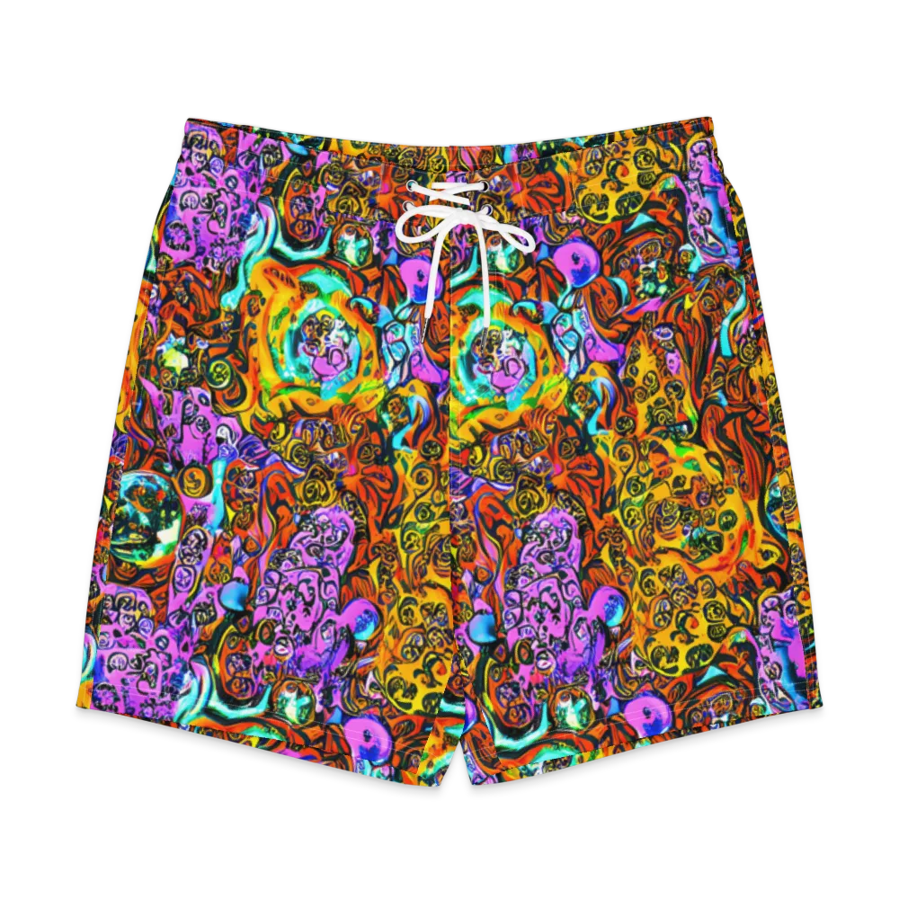 Orange Afterglow on Men's Board Shorts — Front