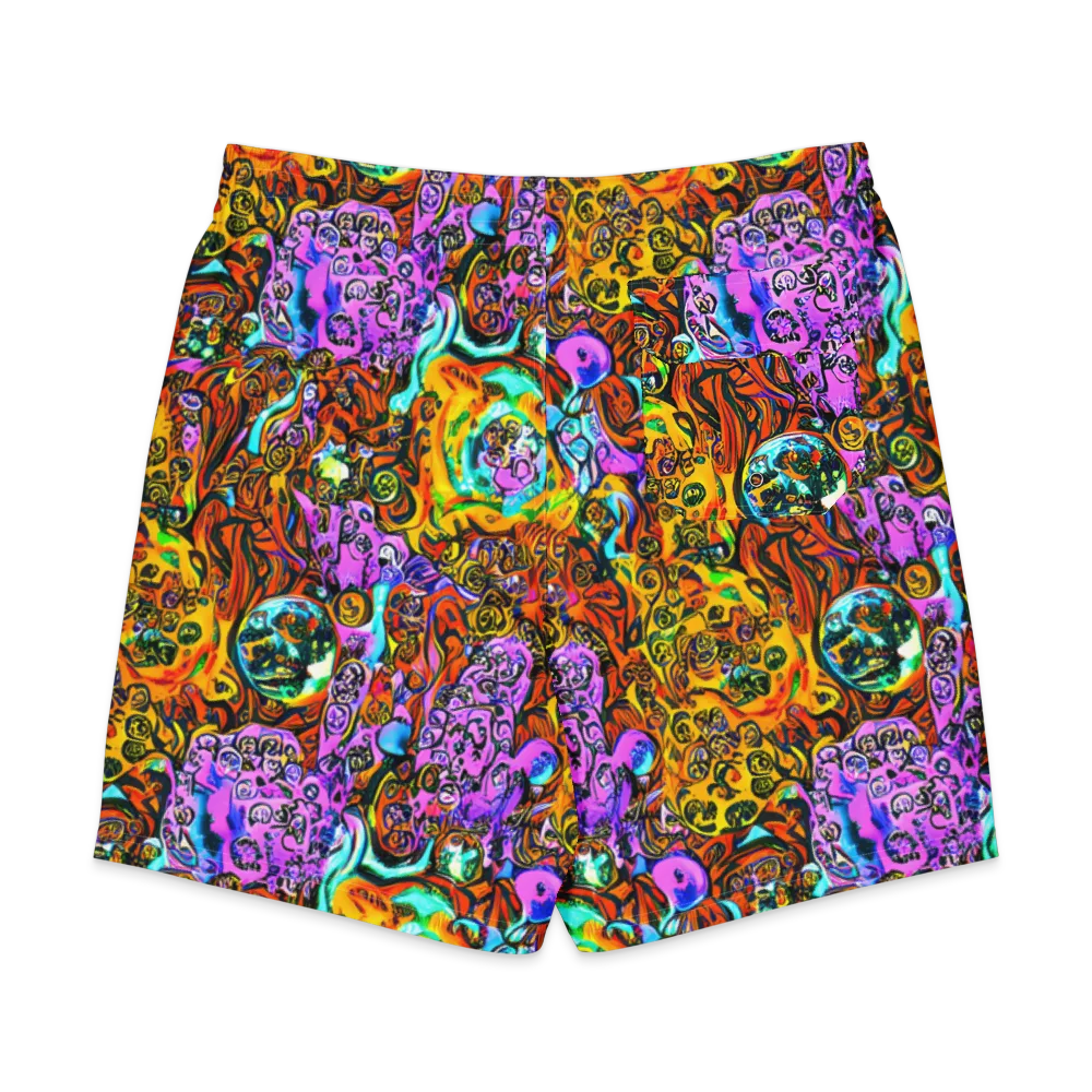 Orange Afterglow on Men's Board Shorts — Back