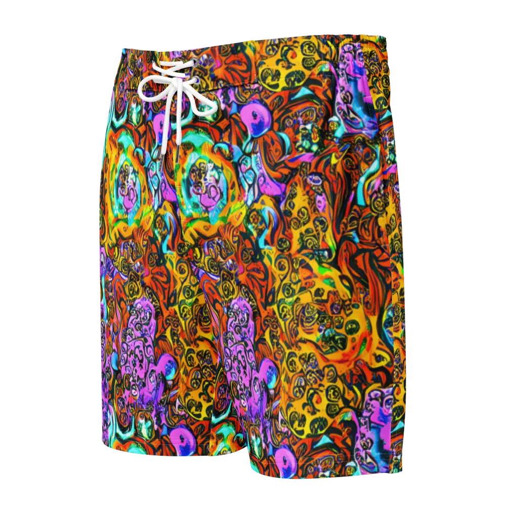 Orange Afterglow on Men's Board Shorts — Front