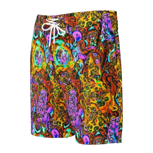 Orange Afterglow on a Men's Board Shorts