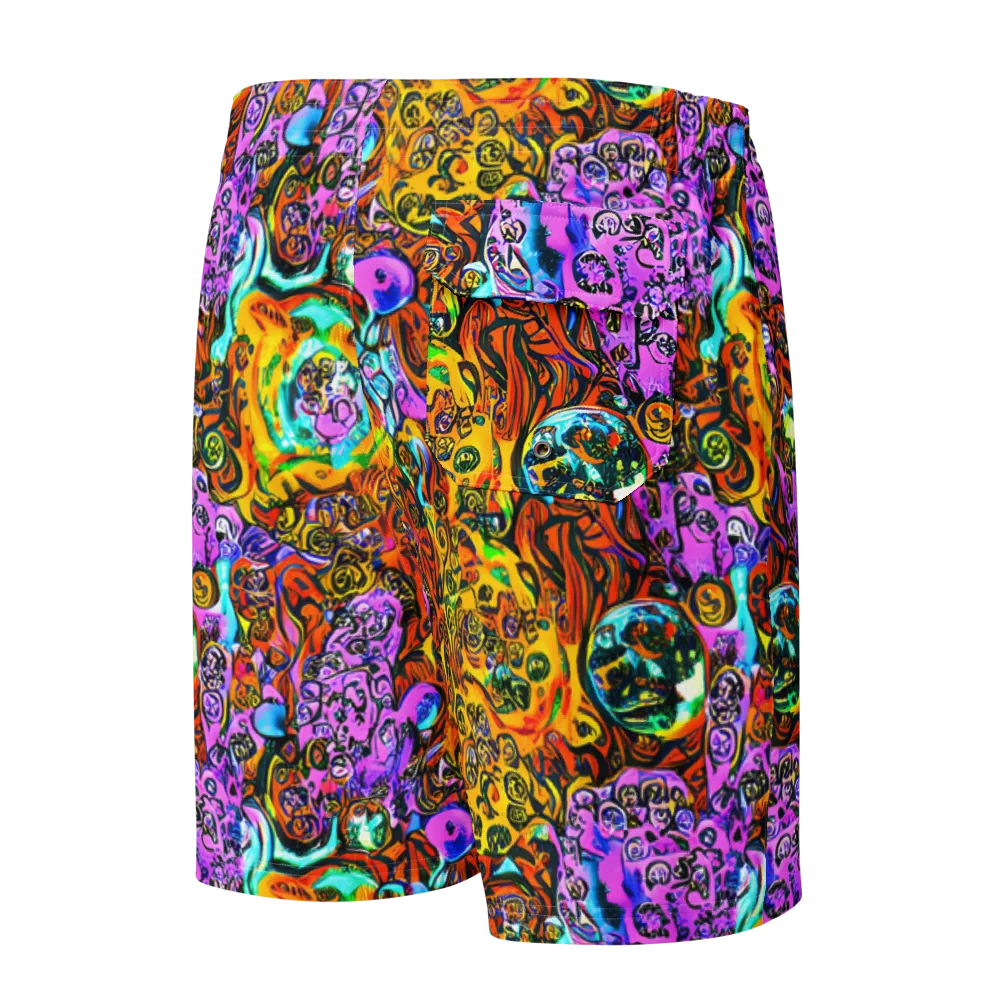 Orange Afterglow on Men's Board Shorts — Back